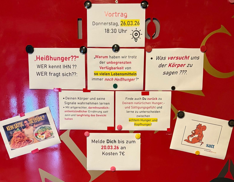 Vortrag Heißhunger am 26.03.2026 im Haus der Balance
