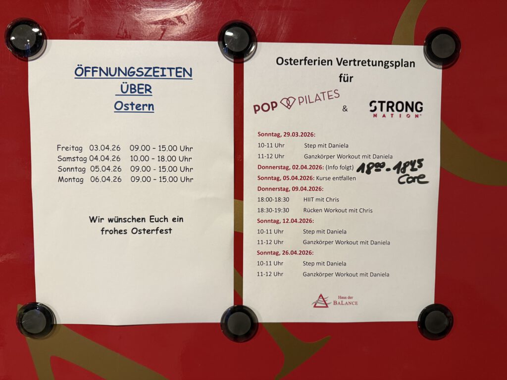 Ostern 2026 Öffnungszeiten und Vertretungsplan