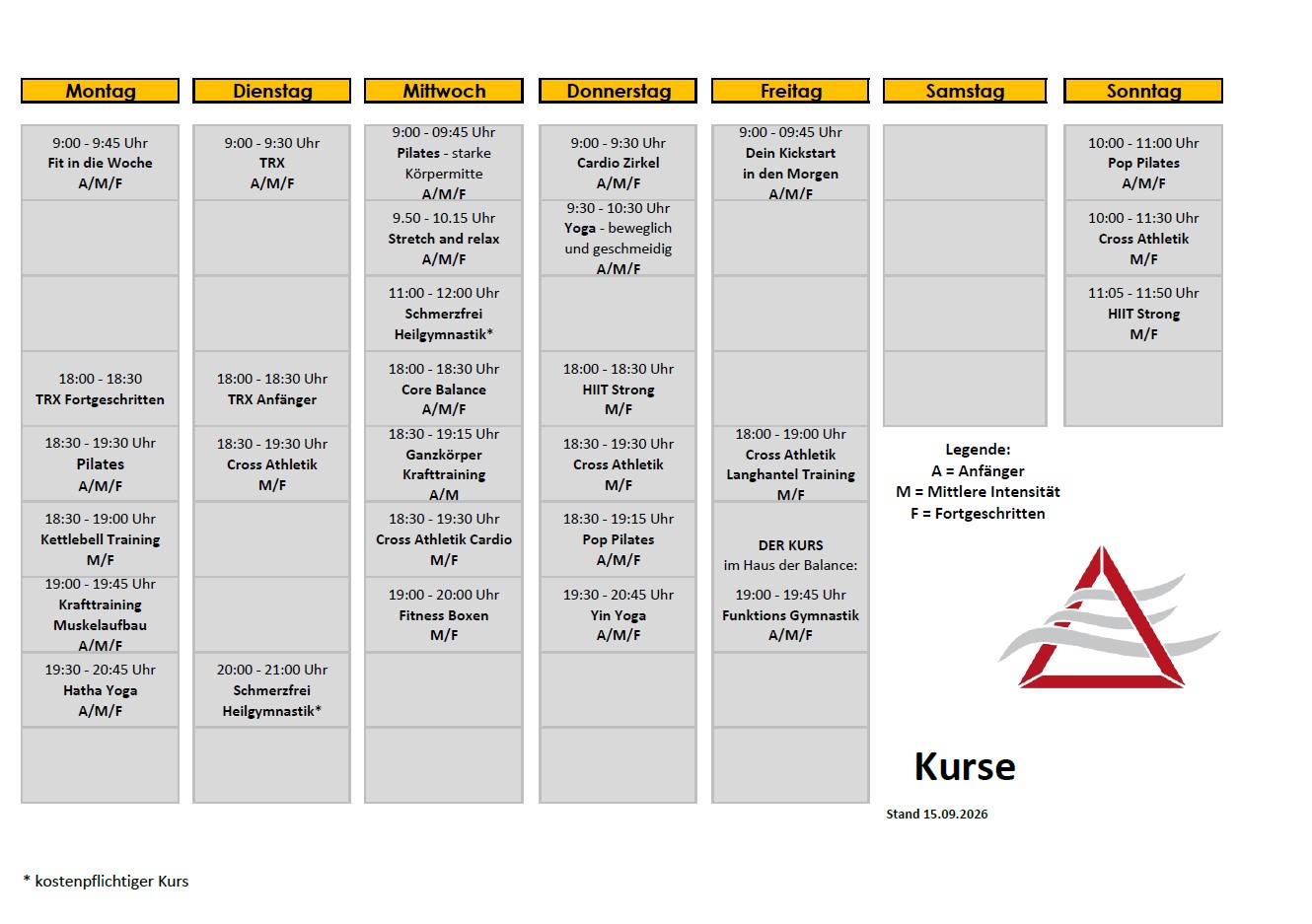Kursplan 15.09.2026